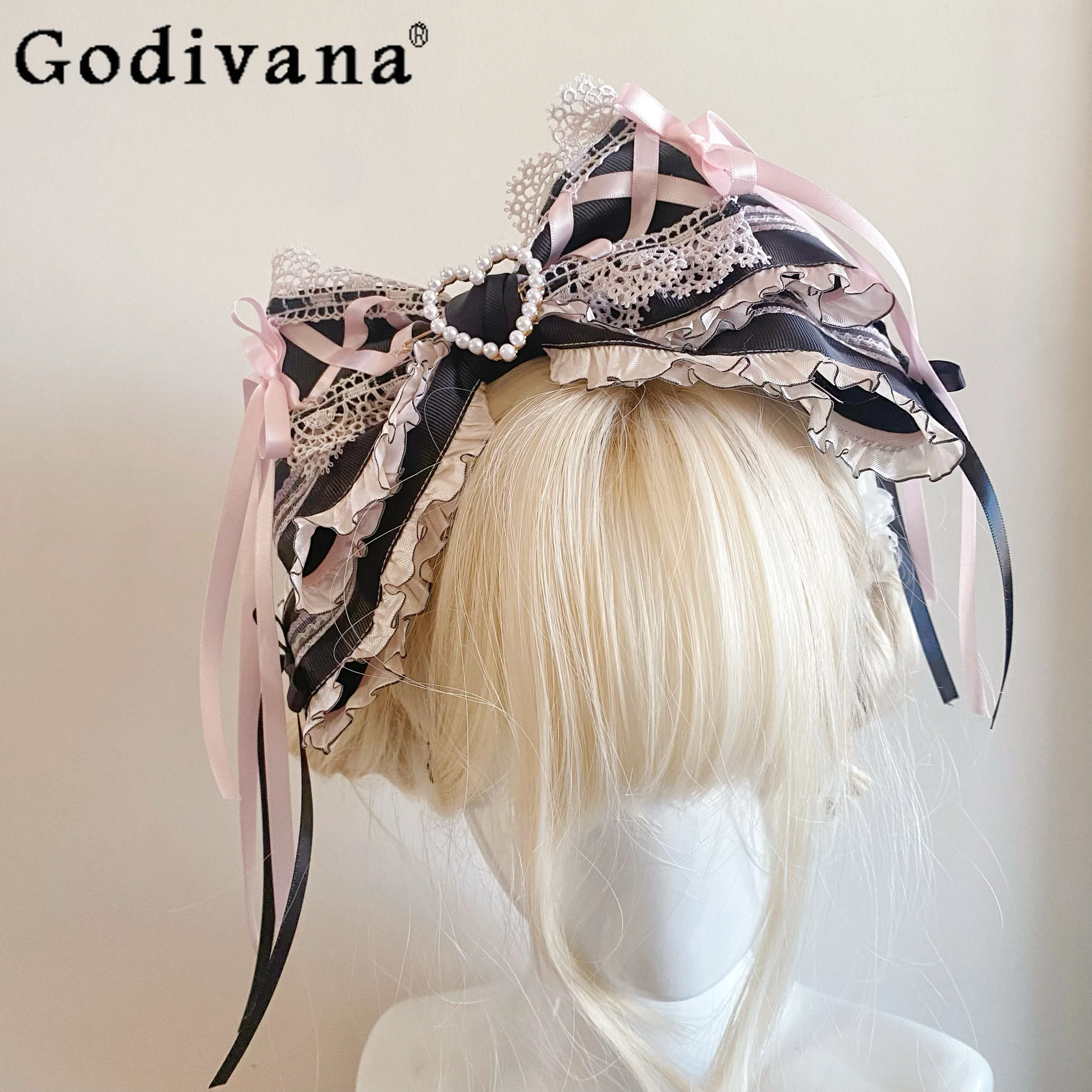 Оригинальная повязка для волос ручной работы в японском стиле с черным и розовым бантом для девочек, балетный стиль, лента KC, аксессуар для волос, элегантное украшение для волос в стиле Лолиты
Оригинальная повязка для волос ручной работы в японском стиле с черным и розовым бантом для девочек, балетный стиль, лента KC, аксессуар для волос, элегантное украшение для волос в стиле Лолиты