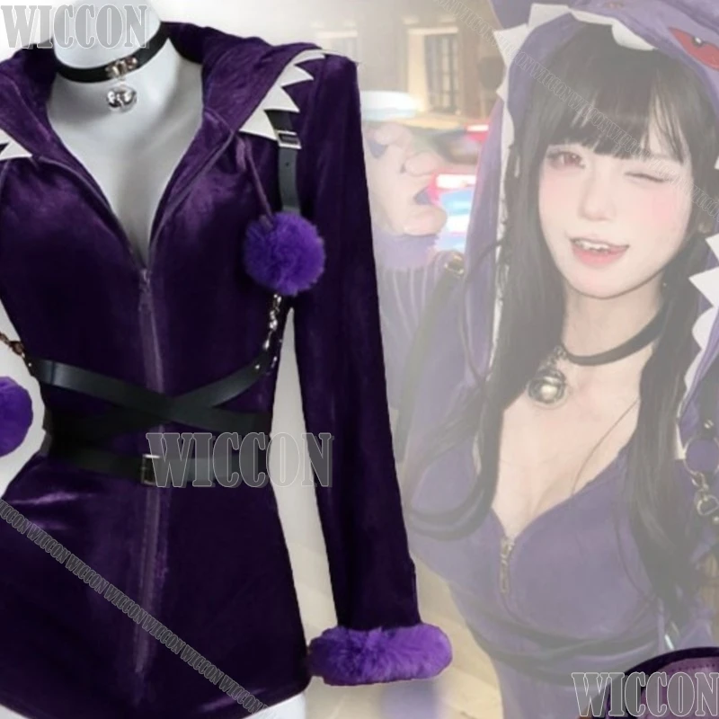 Ghost Type Gengar Humanized Cosplay Costume Anime Game Role Play Outfit Women Kawaii Lolita Costume Jumpsuit Navidad Carnaval
Ghost Type Gengar Humanized Cosplay Costume Anime Game Role Play Outfit Women Kawaii Lolita Costume Jumpsuit Navidad Carnaval