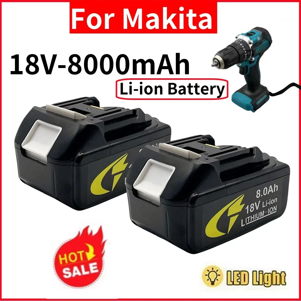 18V 8000mAh Lithium Ion for Makita 18v Battery 8Ah BL1840 BL1850 BL1830 BL1860 BL1860 Rechargeable Battery
18V 8000mAh Lithium Ion for Makita 18v Battery 8Ah BL1840 BL1850 BL1830 BL1860 BL1860 Rechargeable Battery