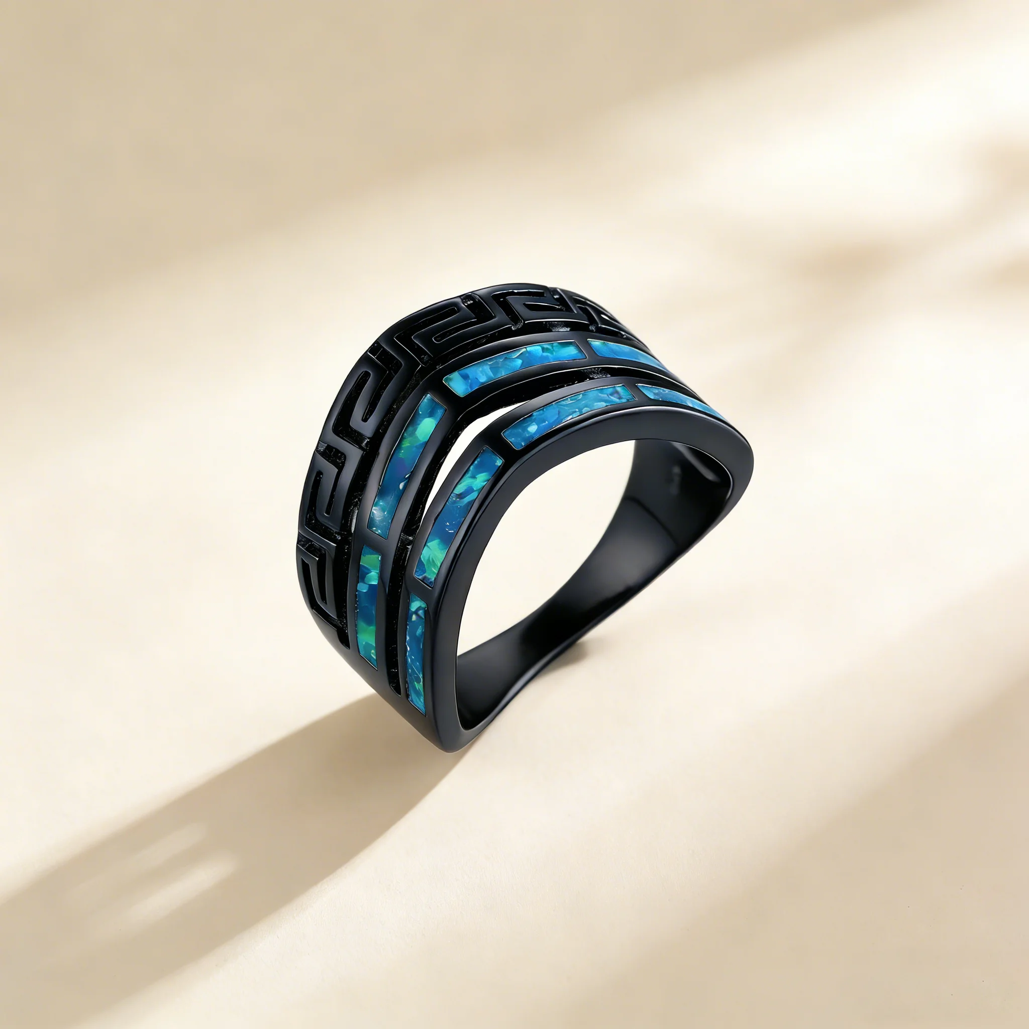 JieLing Blue Opal Ring for Women, Luxury Jewelry with Geometric Design, Multicolor Gemstone Gift,Trendy 2025 Gothic Accessories
JieLing Blue Opal Ring for Women, Luxury Jewelry with Geometric Design, Multicolor Gemstone Gift,Trendy 2025 Gothic Accessories