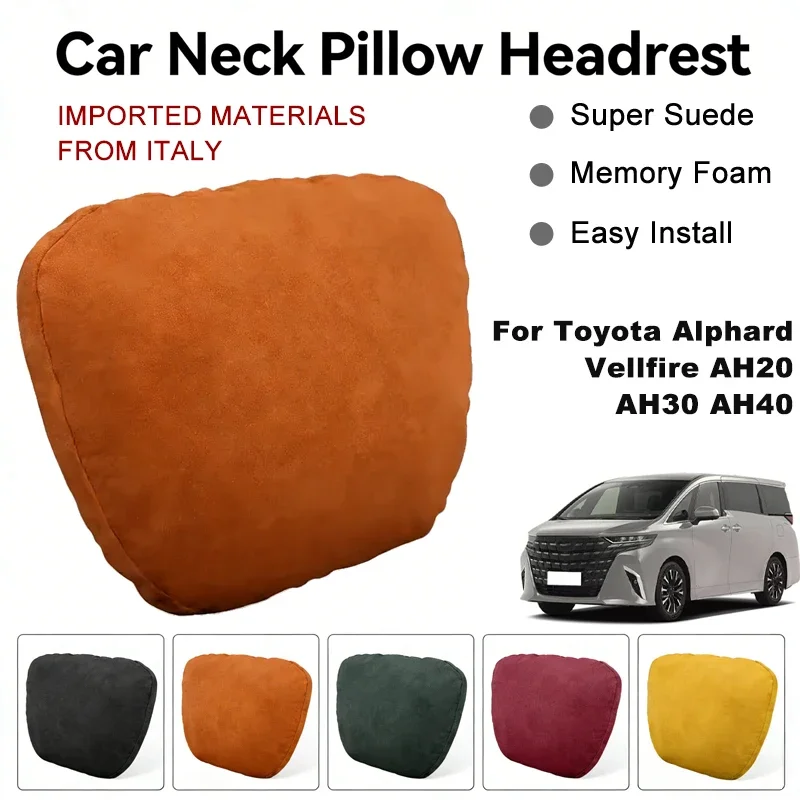 Italy Suede Car Neck Rest Pillow For Toyota Alphard Vellfire AH20 AH30 AH40 Seat Head Neck Support Cushion Auto Interior Parts
Italy Suede Car Neck Rest Pillow For Toyota Alphard Vellfire AH20 AH30 AH40 Seat Head Neck Support Cushion Auto Interior Parts