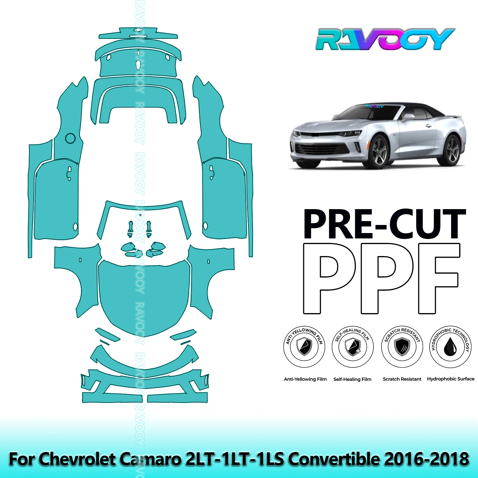 Car Precut PPF Paint Protection Film Full Vehicle For Chevrolet Camaro 2LT-1LT-1LS Convertible 2016-2018
Car Precut PPF Paint Protection Film Full Vehicle For Chevrolet Camaro 2LT-1LT-1LS Convertible 2016-2018