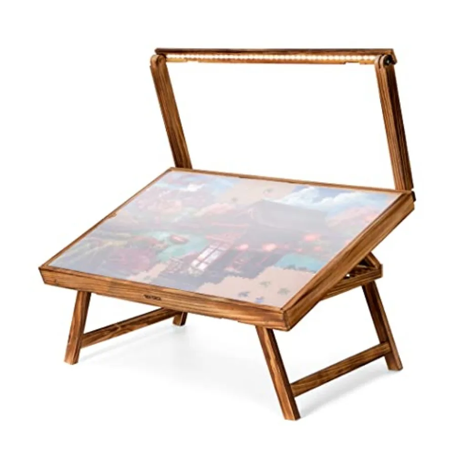 Jigsaw Puzzle Table with LED Light Jigsaw Puzzle Board with Folding Legs and Cover Wooden Plateau with 5 Adjustable Angles for
Jigsaw Puzzle Table with LED Light Jigsaw Puzzle Board with Folding Legs and Cover Wooden Plateau with 5 Adjustable Angles for
