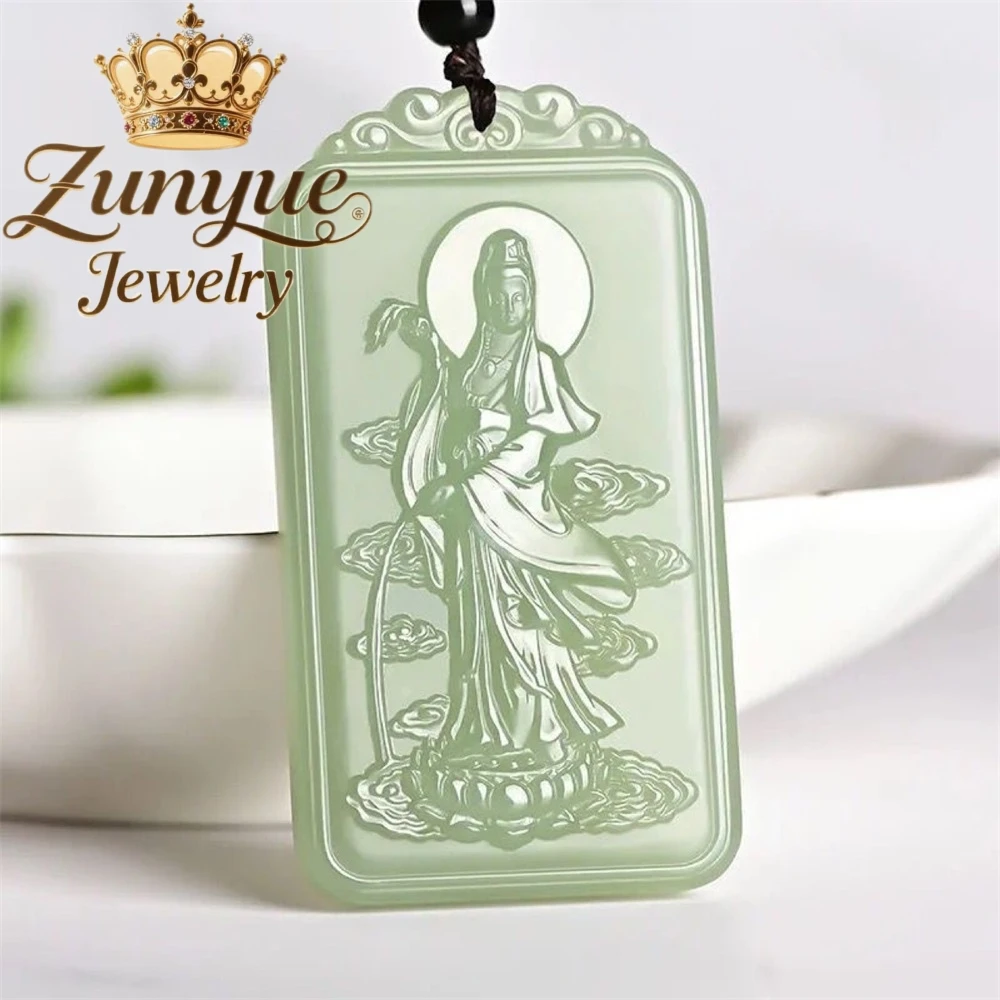 Natural Bluish-White Jade Pendant Guanyin Bodhisattva Jade Plaque Pendant, Bluish-White Jade Fashion Jewelry Best Selling Luxury
Natural Bluish-White Jade Pendant Guanyin Bodhisattva Jade Plaque Pendant, Bluish-White Jade Fashion Jewelry Best Selling Luxury
