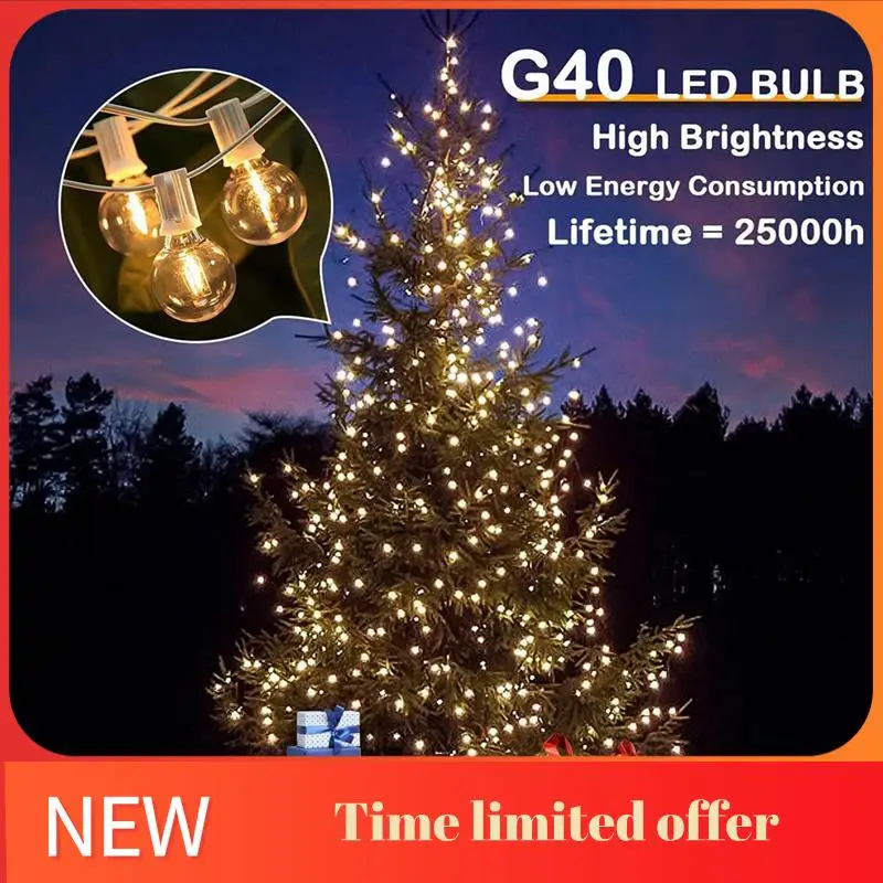 ABHU G40 Led Replacement Light Bulbs, E12 Screw Base Shatterproof Globe Bulbs For Outdoor String Lights, Warm White, 30Pack
ABHU G40 Led Replacement Light Bulbs, E12 Screw Base Shatterproof Globe Bulbs For Outdoor String Lights, Warm White, 30Pack