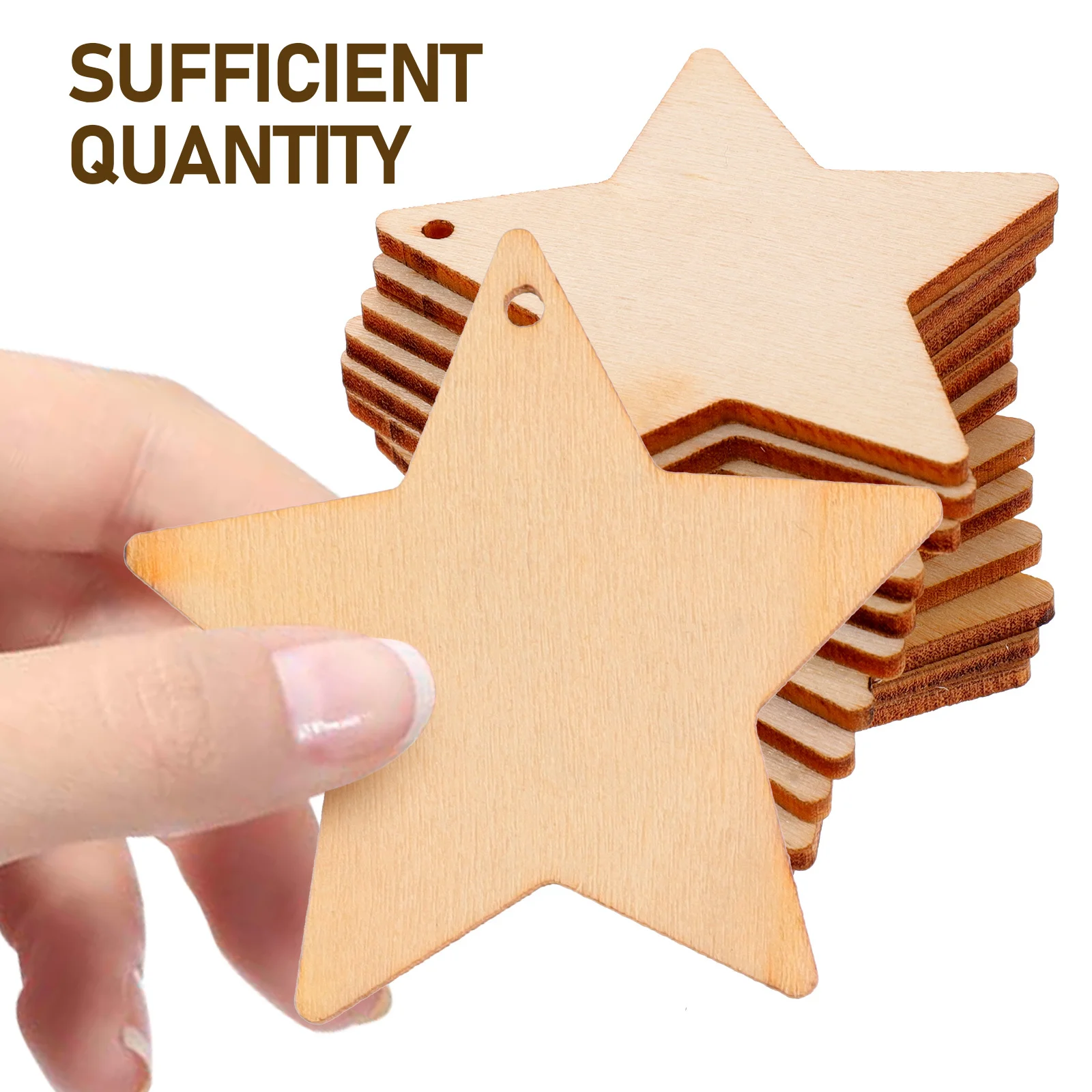 50Sets Natural Wooden Pentagram Cutouts Blank Star Wood Slices DIY Craft Decoration Unfinished Wooden Embellishments for Home
50Sets Natural Wooden Pentagram Cutouts Blank Star Wood Slices DIY Craft Decoration Unfinished Wooden Embellishments for Home