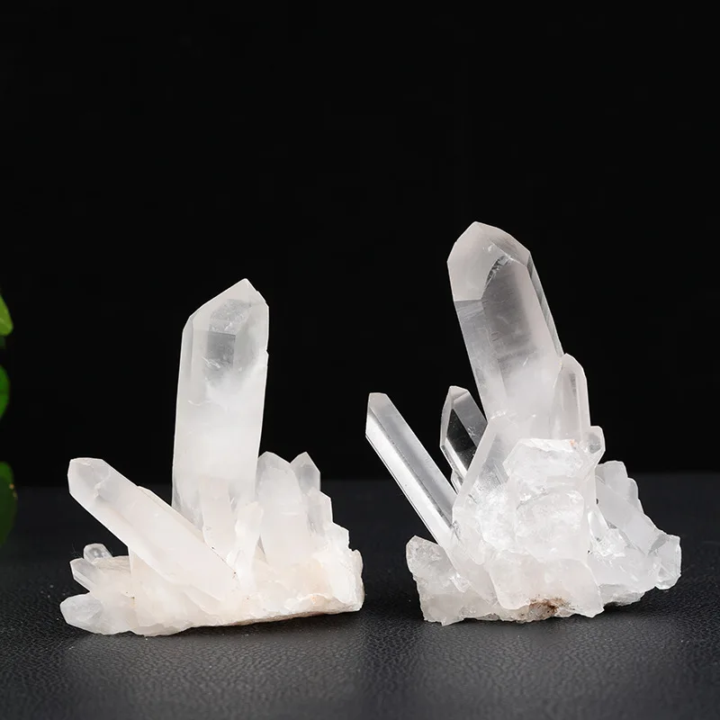 White Crystal Natural Crystal Cluster Original Stone Ornament Home Furnishings
White Crystal Natural Crystal Cluster Original Stone Ornament Home Furnishings