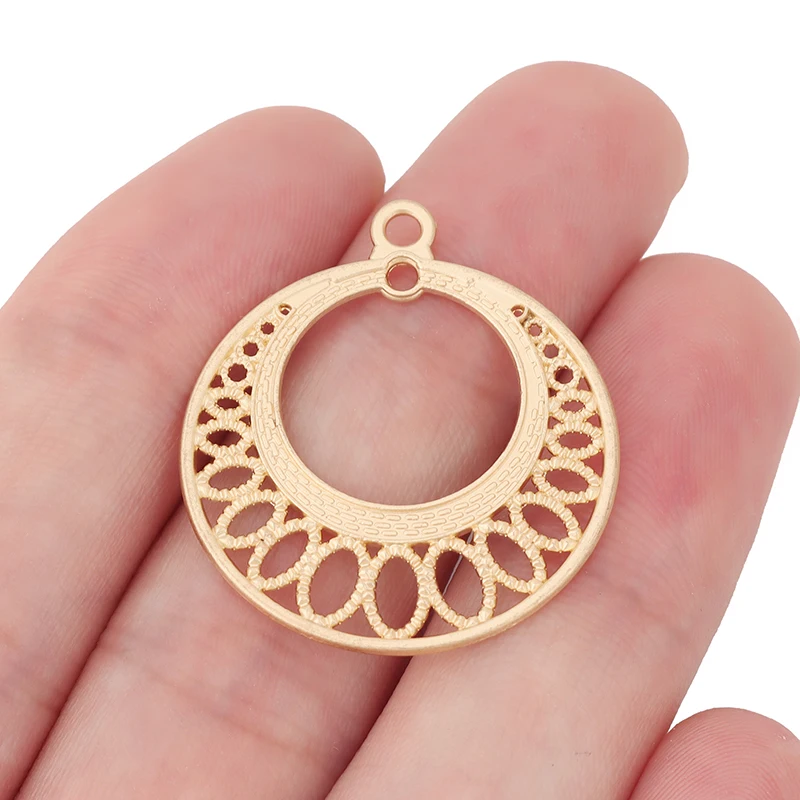 10pcs Matte Gold Hollow Earring Connector Round Charms Pendants for DIY Fashion Jewelry Making Findings
10pcs Matte Gold Hollow Earring Connector Round Charms Pendants for DIY Fashion Jewelry Making Findings
