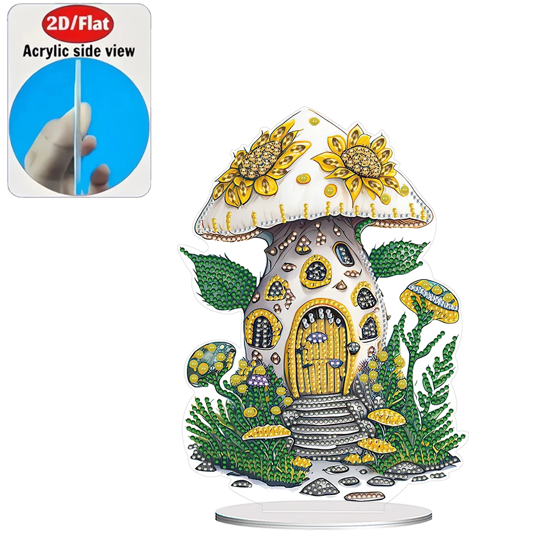 2D / Flat 1pc Sunward Mushroom Acrylic Welcome Plaque Diamond Painting Desktop Ornament Set, Shiny Wall Decor, Holiday Gift
2D / Flat 1pc Sunward Mushroom Acrylic Welcome Plaque Diamond Painting Desktop Ornament Set, Shiny Wall Decor, Holiday Gift