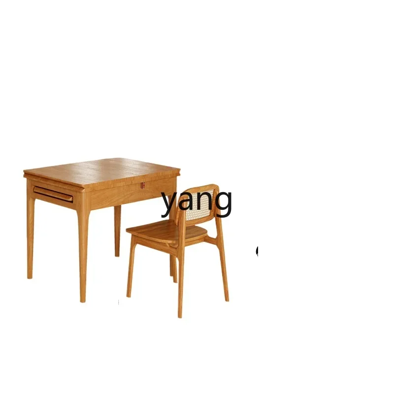 L'm household small apartment new retractable solid wood dining table and chairs
L'm household small apartment new retractable solid wood dining table and chairs