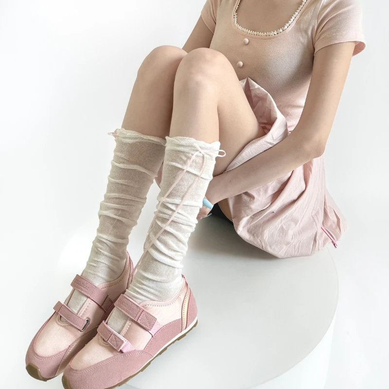 JK Sweet Girls Long Socks Stocking Ribbon Bow Lolita Kawaii Ruffle Socks Cotton Thin Breathable Japanese Style Middle Tube Socks
JK Sweet Girls Long Socks Stocking Ribbon Bow Lolita Kawaii Ruffle Socks Cotton Thin Breathable Japanese Style Middle Tube Socks