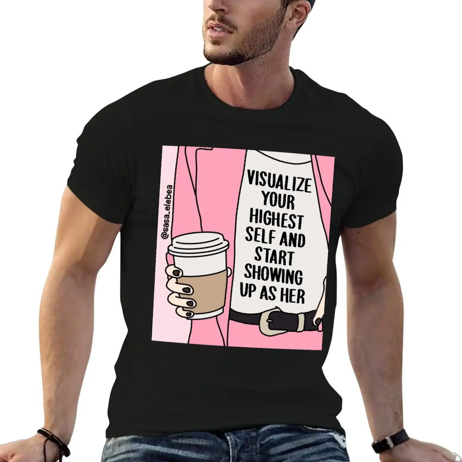 Visualize your highest self and start showing up as her by Sasa Elebea T-Shirt plus size clothes mens graphic t-shirts pack
Visualize your highest self and start showing up as her by Sasa Elebea T-Shirt plus size clothes mens graphic t-shirts pack