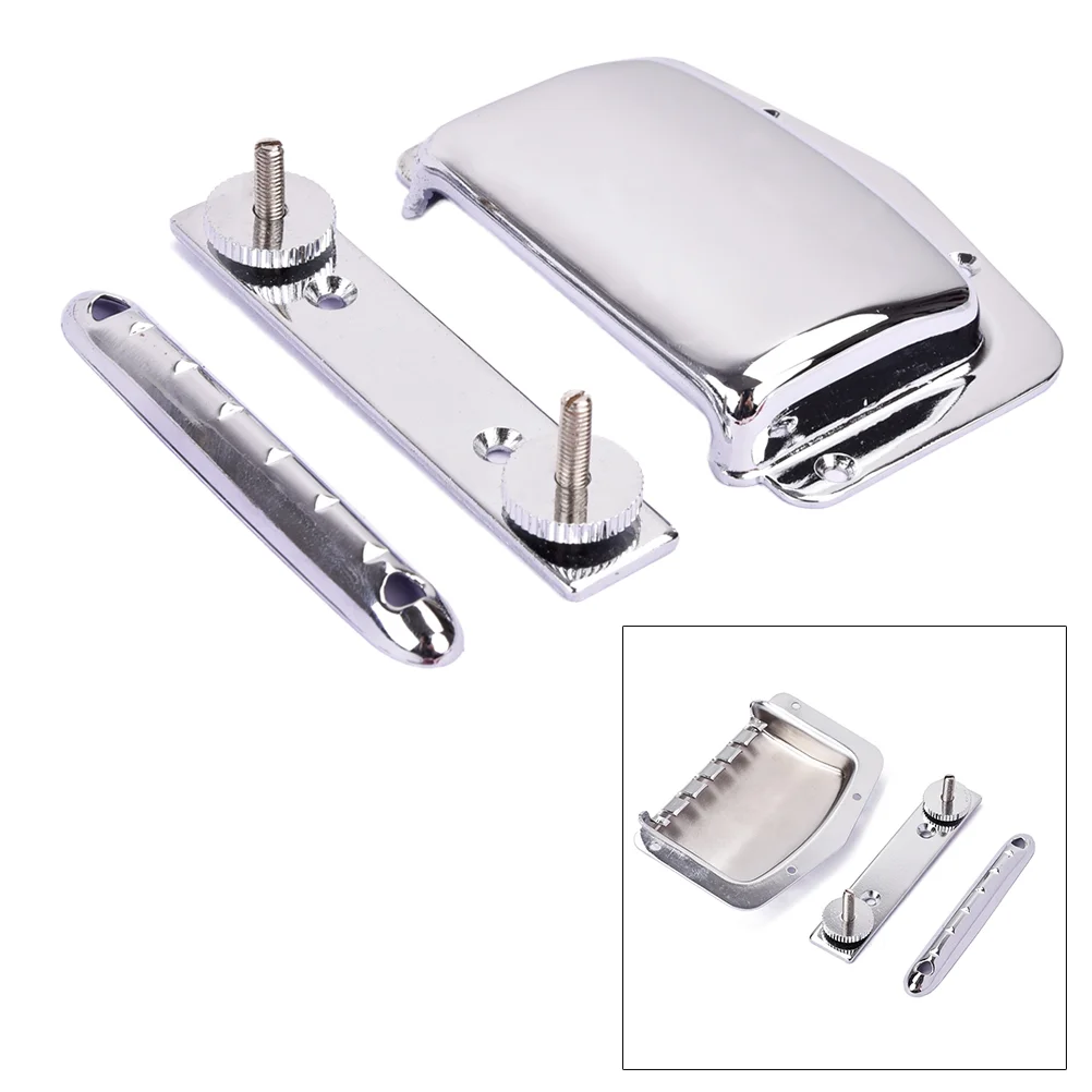 Wraparound Bridge Tailpiece Tail Set with Bridge Cover for Electric Guitar Replacement Parts (Silver)
Wraparound Bridge Tailpiece Tail Set with Bridge Cover for Electric Guitar Replacement Parts (Silver)