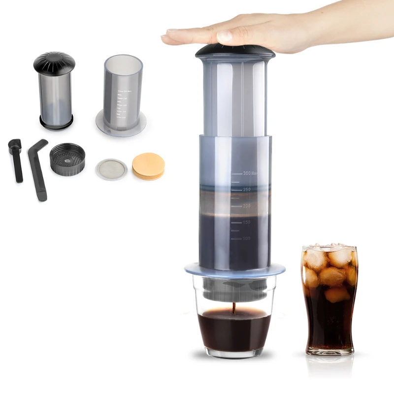 Portable Cafe French Press Coffee Pot with Filter Paper Kit Bar Set for AeroPress Machine DIY 300ml Espresso Coffee Maker
Portable Cafe French Press Coffee Pot with Filter Paper Kit Bar Set for AeroPress Machine DIY 300ml Espresso Coffee Maker