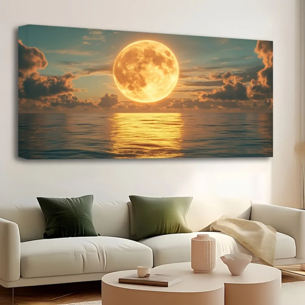 Large yellow Sea sunset canvas wall art with 1.5 inch thick pine frame - modern horizon painting, interior decoration
Large yellow Sea sunset canvas wall art with 1.5 inch thick pine frame - modern horizon painting, interior decoration