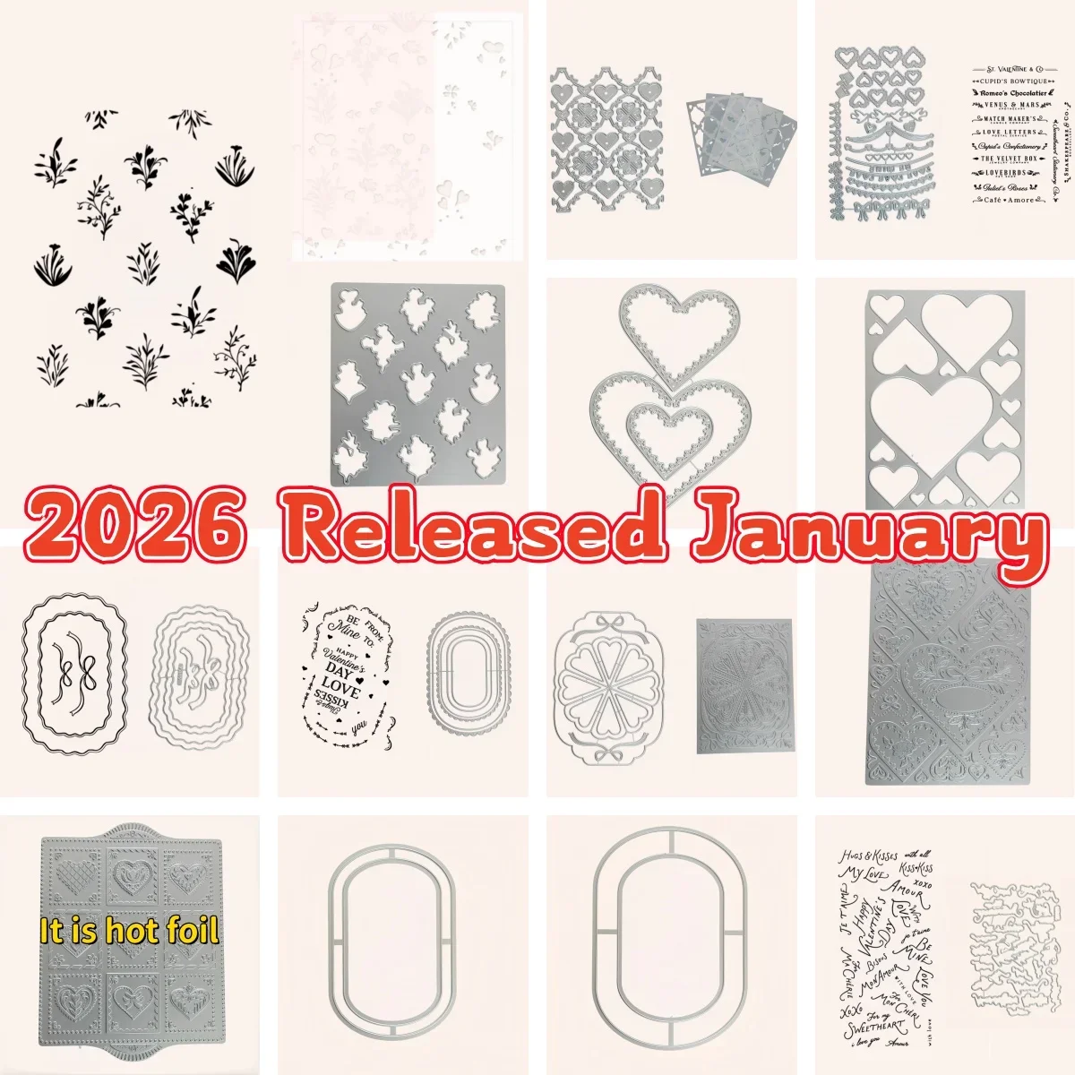 Valentine New 2026 Hearts Capsule Metal Cutting Dies Clear Stamps Stencil Hot Foil For DIY Scrapbook Craft Decoration Embossing
Valentine New 2026 Hearts Capsule Metal Cutting Dies Clear Stamps Stencil Hot Foil For DIY Scrapbook Craft Decoration Embossing