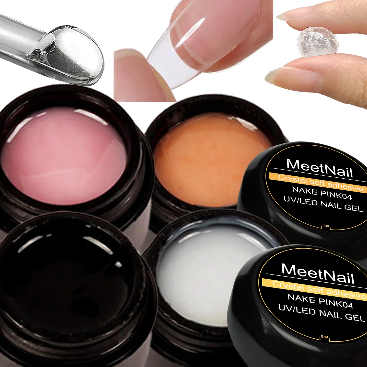 Solid Nail Glue Gel for False Tips, 4PCS 8ml Strong Adhesion for Press on Acrylic Tips, Clear Hard Gel 3D Sculpting
Solid Nail Glue Gel for False Tips, 4PCS 8ml Strong Adhesion for Press on Acrylic Tips, Clear Hard Gel 3D Sculpting