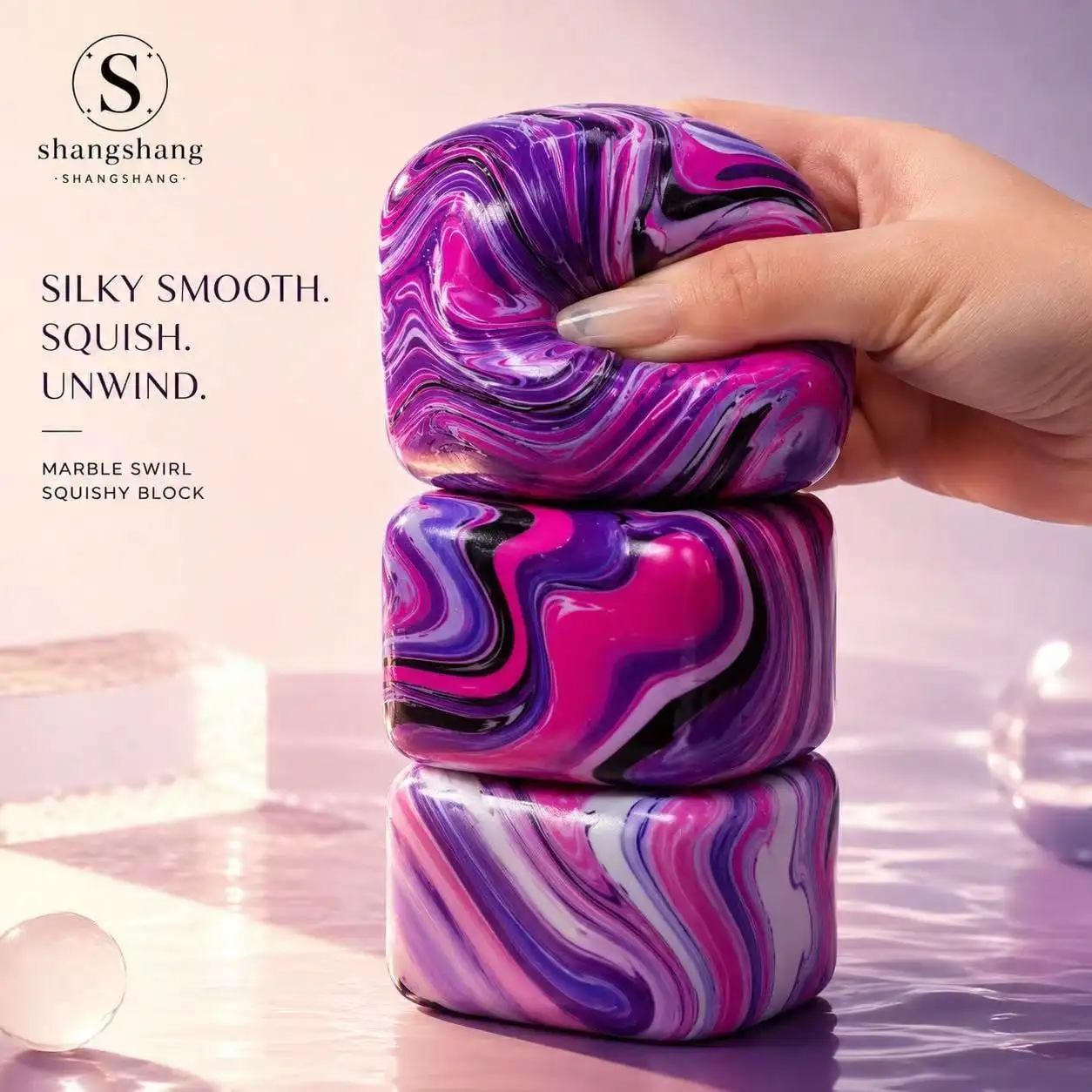 2026 New Marble Swirl Slow Rebound Squeeze Block Blind Box Random Color TPR Soft Solid Stress Relief Anxiety Calming Fidget Toy for Adults Teens Portable Gift
2026 New Marble Swirl Slow Rebound Squeeze Block Blind Box Random Color TPR Soft Solid Stress Relief Anxiety Calming Fidget Toy for Adults Teens Portable Gift
