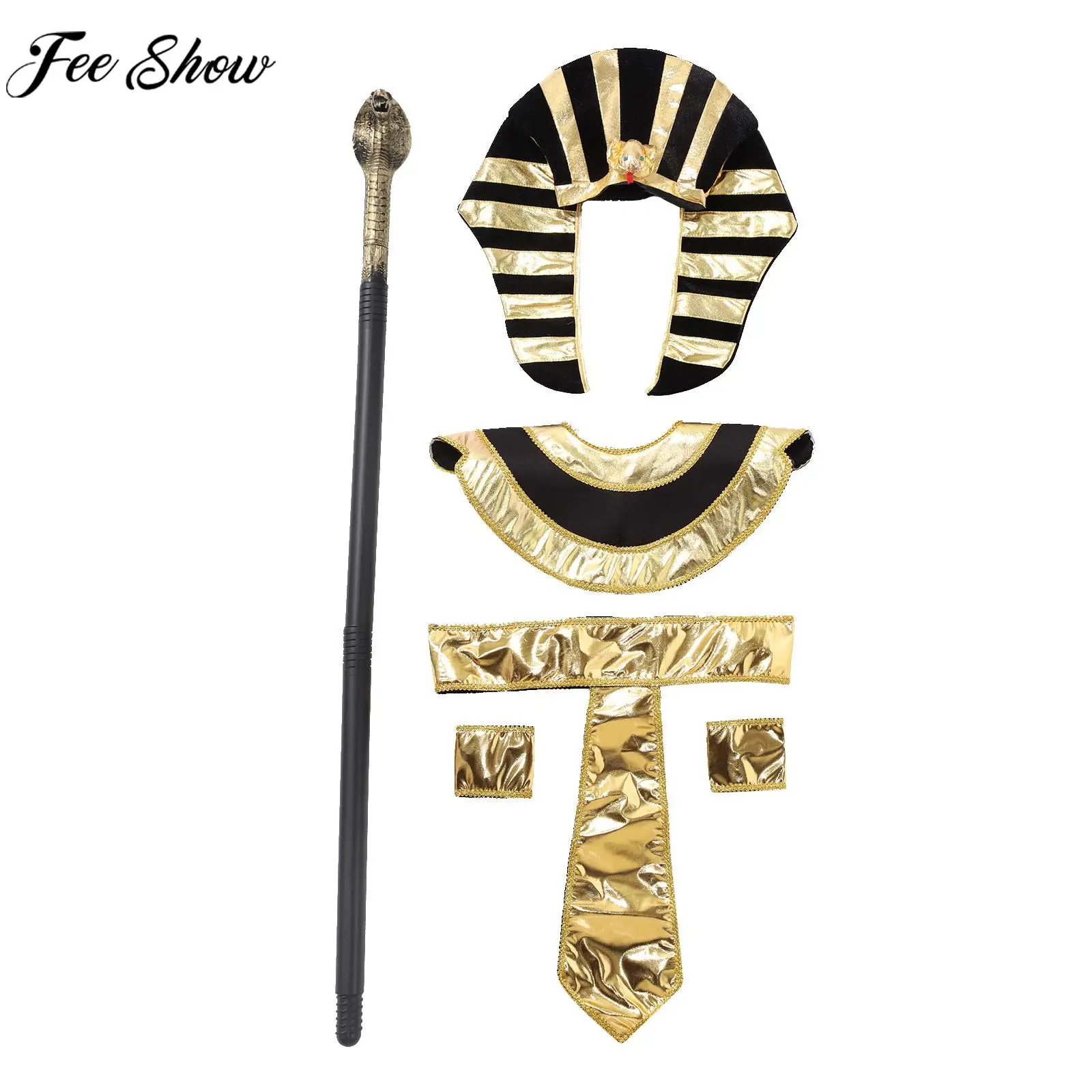 Men Halloween Egyptian Pharaoh King Cosplay Costume Women Ancient Roman Queen Roleplay Accessories Theme Party Dress Up Props
Men Halloween Egyptian Pharaoh King Cosplay Costume Women Ancient Roman Queen Roleplay Accessories Theme Party Dress Up Props