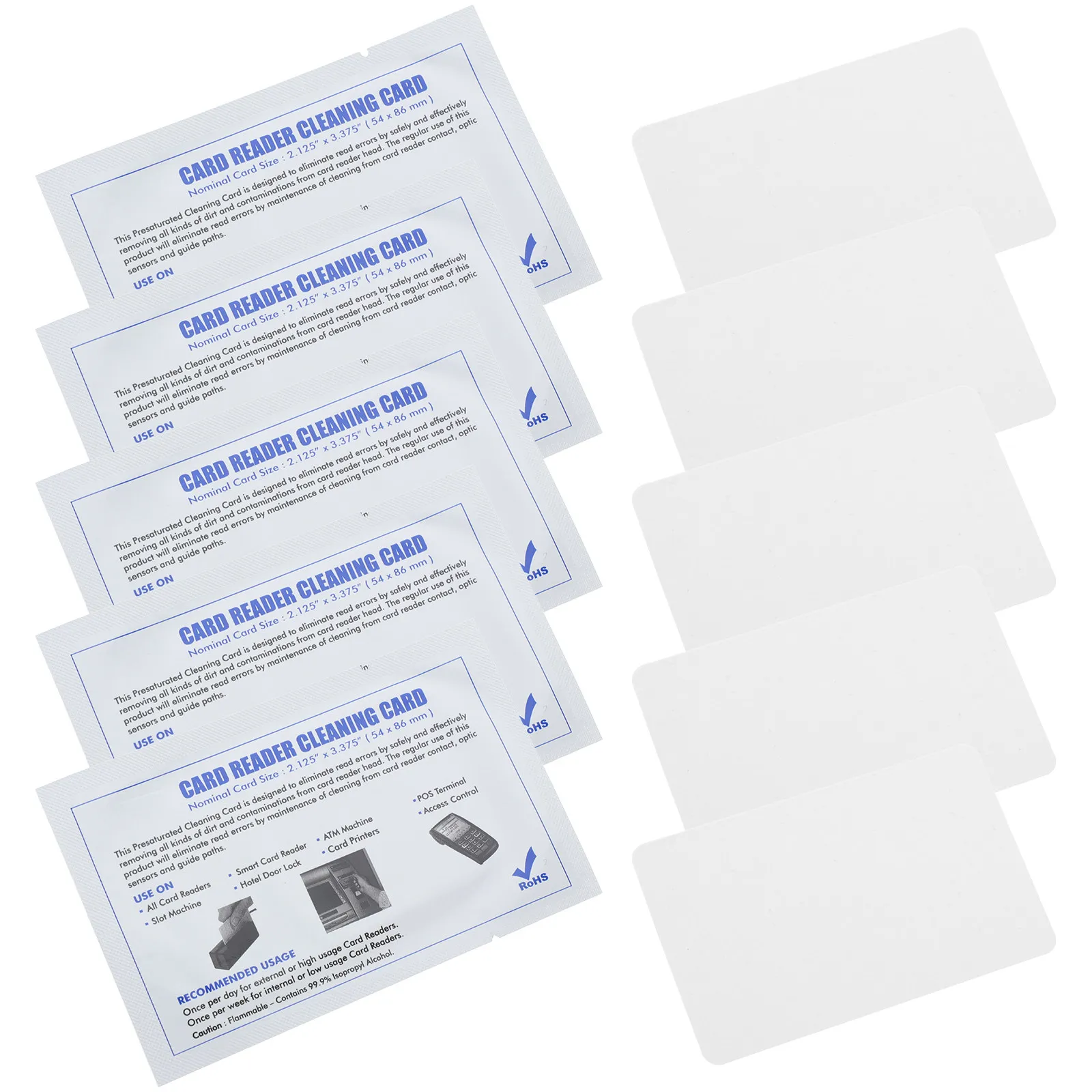 10Pcs Small Cleaning Card Reusable for Credit Card Reader Machine Pos Terminal Cleaner Dust Removal Essential Tool