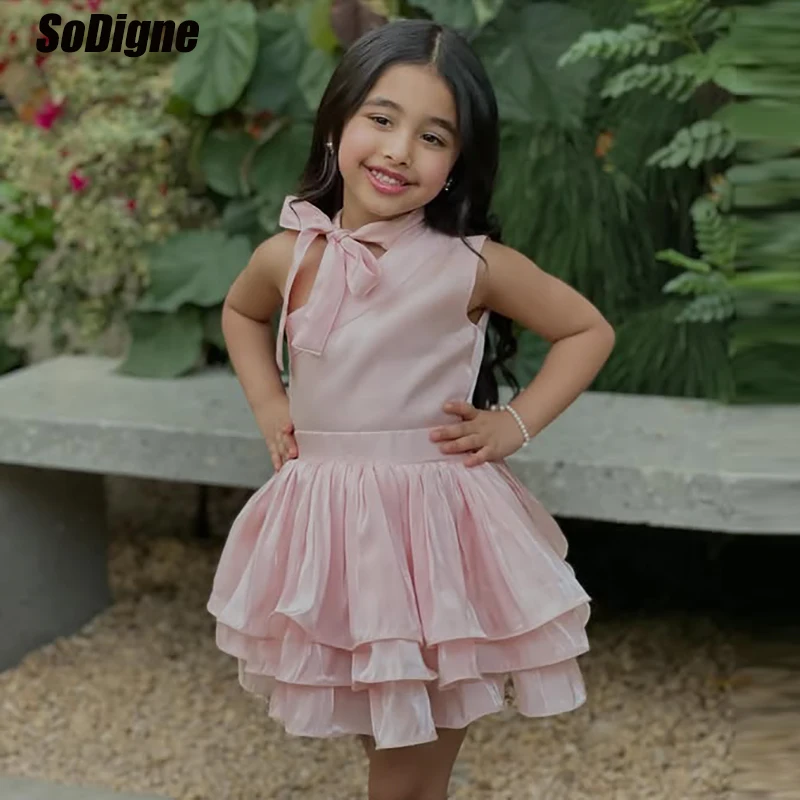 SoDigne A-line Shiny Satin Flower Girl Dress Sleeveless Arab Short Girl Communion Dresses Birthday Party Girl Gowns Customized
SoDigne A-line Shiny Satin Flower Girl Dress Sleeveless Arab Short Girl Communion Dresses Birthday Party Girl Gowns Customized