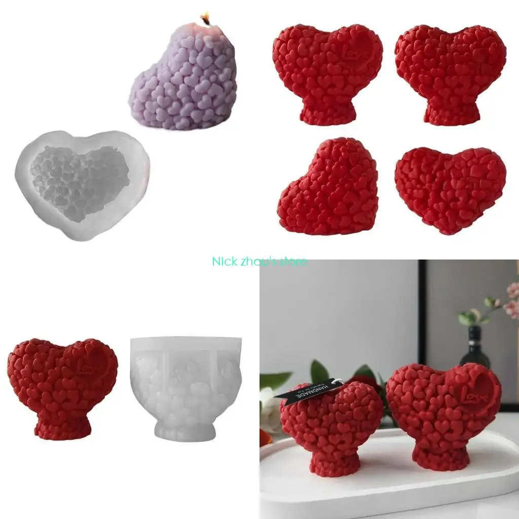 E15E Heart Mold Valentines Day Resin Cast Silicone Mold DIY Scented Plaster Clay Decorations
E15E Heart Mold Valentines Day Resin Cast Silicone Mold DIY Scented Plaster Clay Decorations