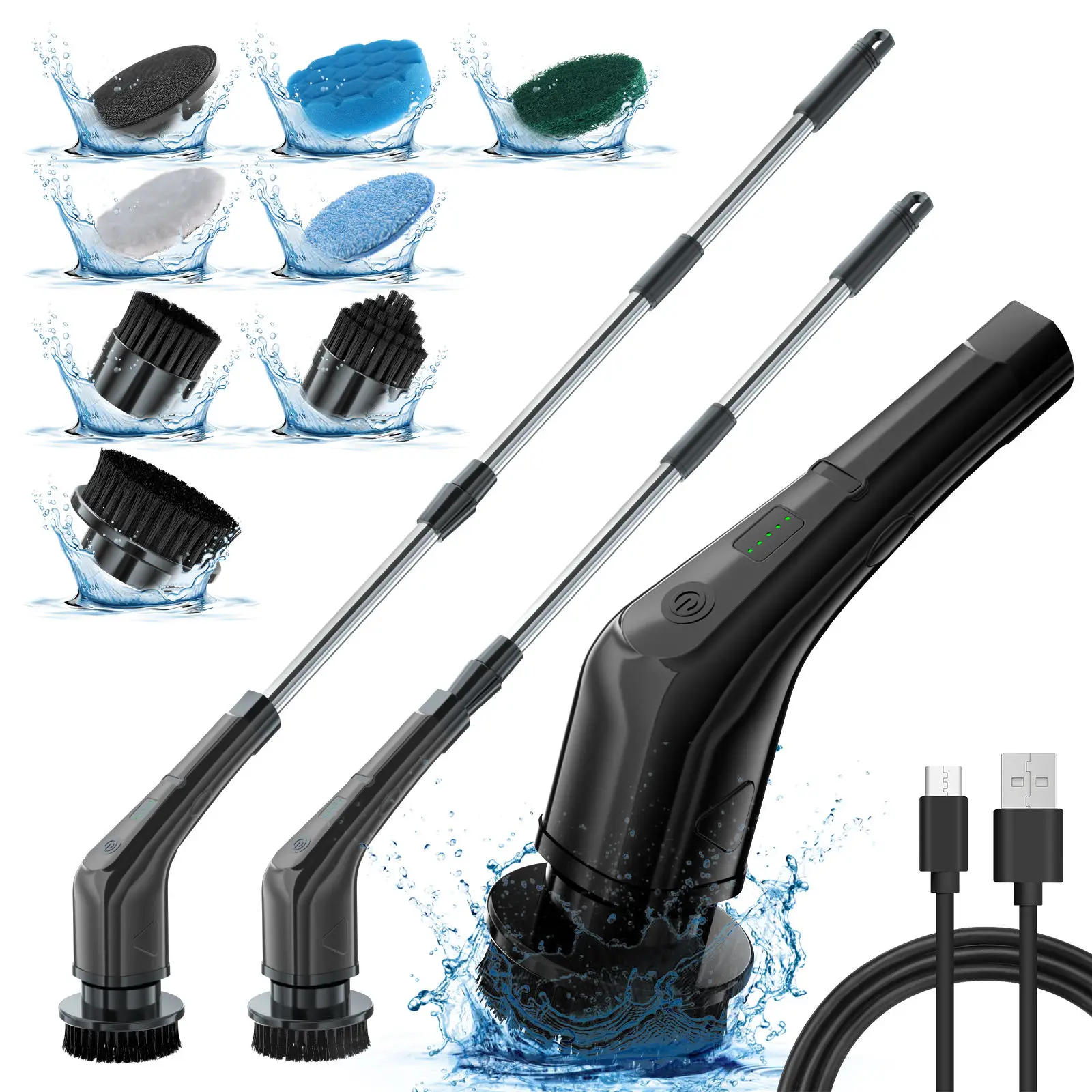 USA Warehouse 2-4 Days Delivery 7' 1 Electric for Spin Scrubber 2500mAh Cleaning Brush Scrubber for Room Bathtub Glass-Plastic
USA Warehouse 2-4 Days Delivery 7' 1 Electric for Spin Scrubber 2500mAh Cleaning Brush Scrubber for Room Bathtub Glass-Plastic