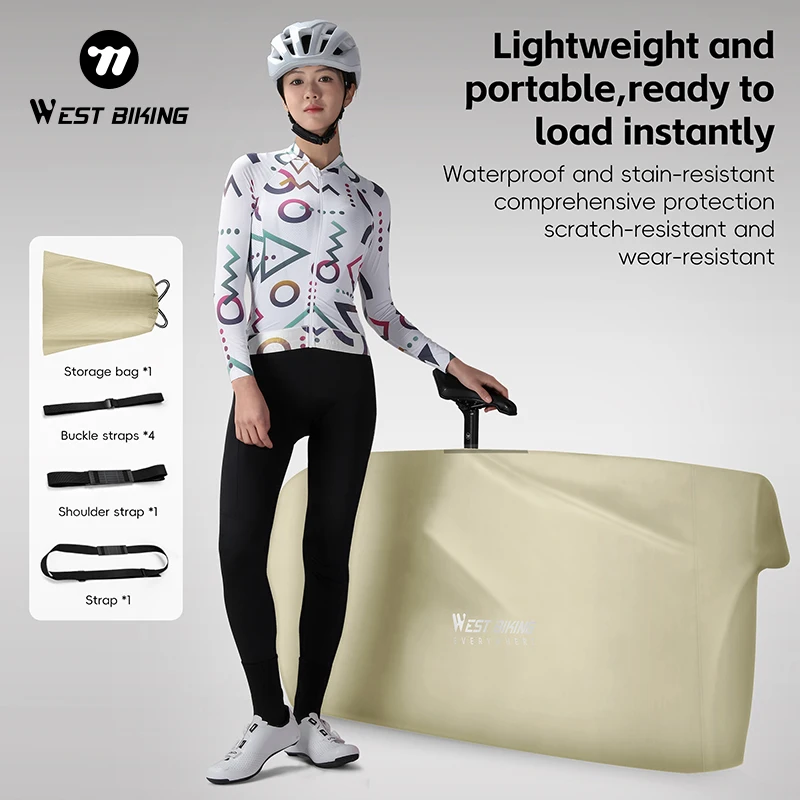 WEST BIKING Bicycle Storage Bag For 26/27.5 Inch MTB 700C Road Bike Portable Bike Loading Bag Bike Cover Waterproof Carrying Bag
WEST BIKING Bicycle Storage Bag For 26/27.5 Inch MTB 700C Road Bike Portable Bike Loading Bag Bike Cover Waterproof Carrying Bag