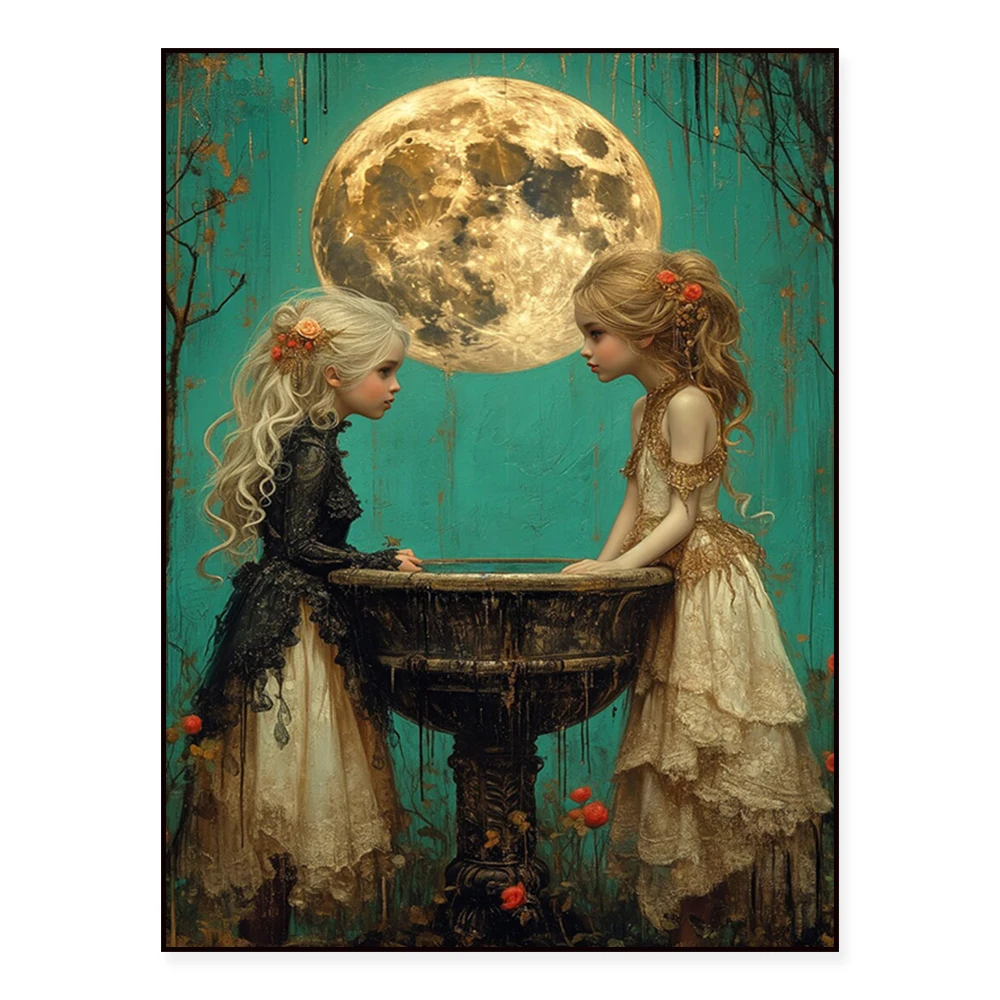 Moonlight Garden, Dark Whimsical Gothic Wall Decor, Fairycore Girls Witch Poster
Moonlight Garden, Dark Whimsical Gothic Wall Decor, Fairycore Girls Witch Poster