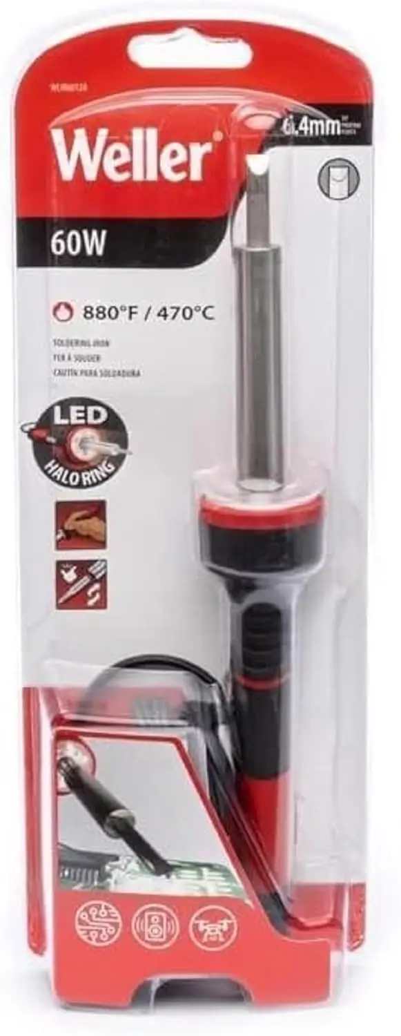 60W/120V Soldering Iron Kit with LED Halo Ring for Professional Electronic Repair and DIY Projects
60W/120V Soldering Iron Kit with LED Halo Ring for Professional Electronic Repair and DIY Projects