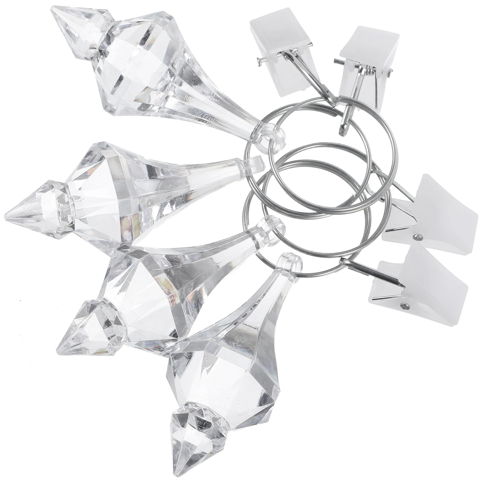 4 Pcs Shower Curtain Weights Crystal Hanging Decorative Clips for Window Drapes Lightweight Easy Replacement Bath Liner
4 Pcs Shower Curtain Weights Crystal Hanging Decorative Clips for Window Drapes Lightweight Easy Replacement Bath Liner