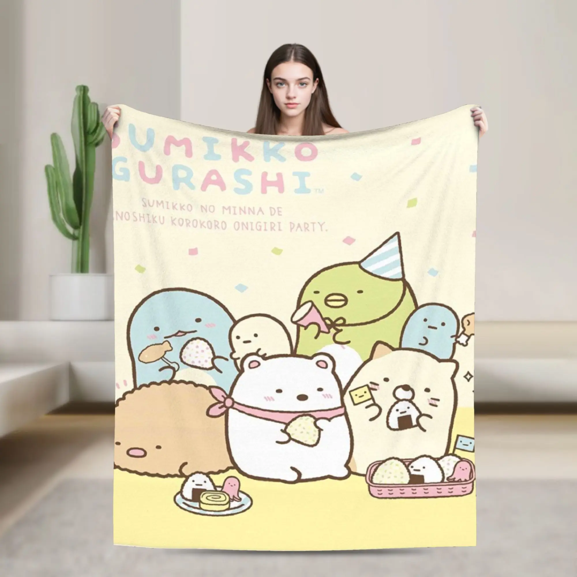 Удобное одеяло Sumikko Gurashi Kawaii с белым медведем, аксессуары, декоративные одеяла для кровати, легкий тонкий флис для автомобиля
Удобное одеяло Sumikko Gurashi Kawaii с белым медведем, аксессуары, декоративные одеяла для кровати, легкий тонкий флис для автомобиля