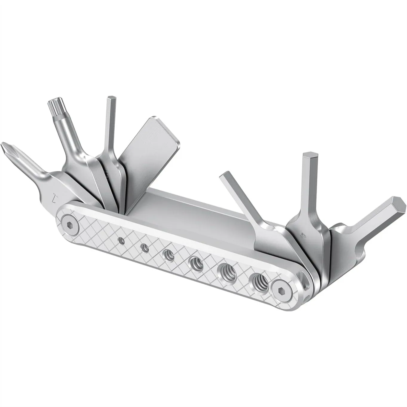 7-in-1 Folding Tool Set with Screwdrivers and Hex Key Wrenches for Photographers, Compact Portable Multi-Tool with Extra Thread