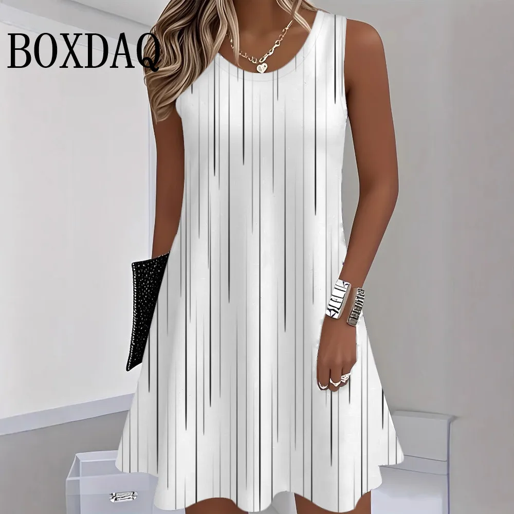 Tie Dye Striped Print Casual Loose Short Dresses For Women 2026 Fashion Summer Women's Beach A-Line Dress Elegant Female Dresses
Tie Dye Striped Print Casual Loose Short Dresses For Women 2026 Fashion Summer Women's Beach A-Line Dress Elegant Female Dresses