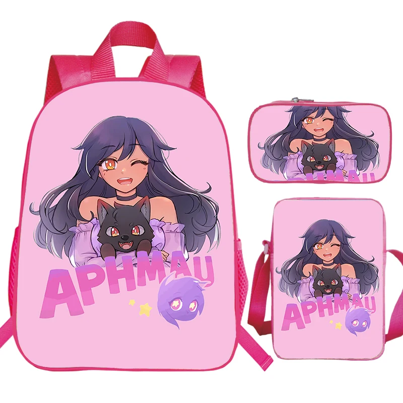 16 Inch Aphmau Print Backpack Children Girls Pink Bookbag 3 Pcs Large Capacity Schoolbag Women Waterproof Travel Backpack gift
16 Inch Aphmau Print Backpack Children Girls Pink Bookbag 3 Pcs Large Capacity Schoolbag Women Waterproof Travel Backpack gift
