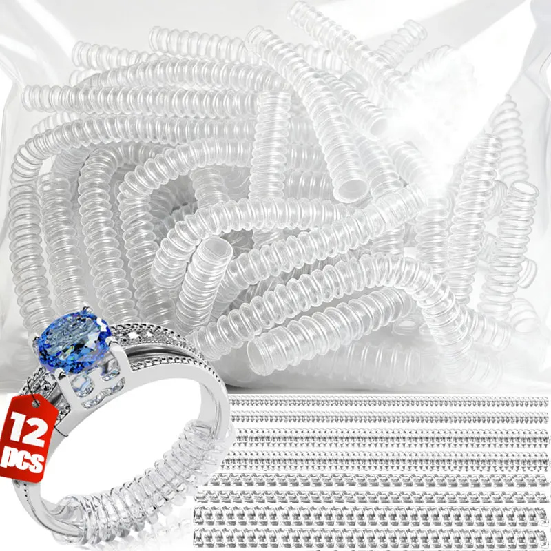12Pcs/Set Universal Ring Adjuster - Invisible Anti-Slip No Damage Ring Sizer for All Ring Sizes Jewelry
12Pcs/Set Universal Ring Adjuster - Invisible Anti-Slip No Damage Ring Sizer for All Ring Sizes Jewelry