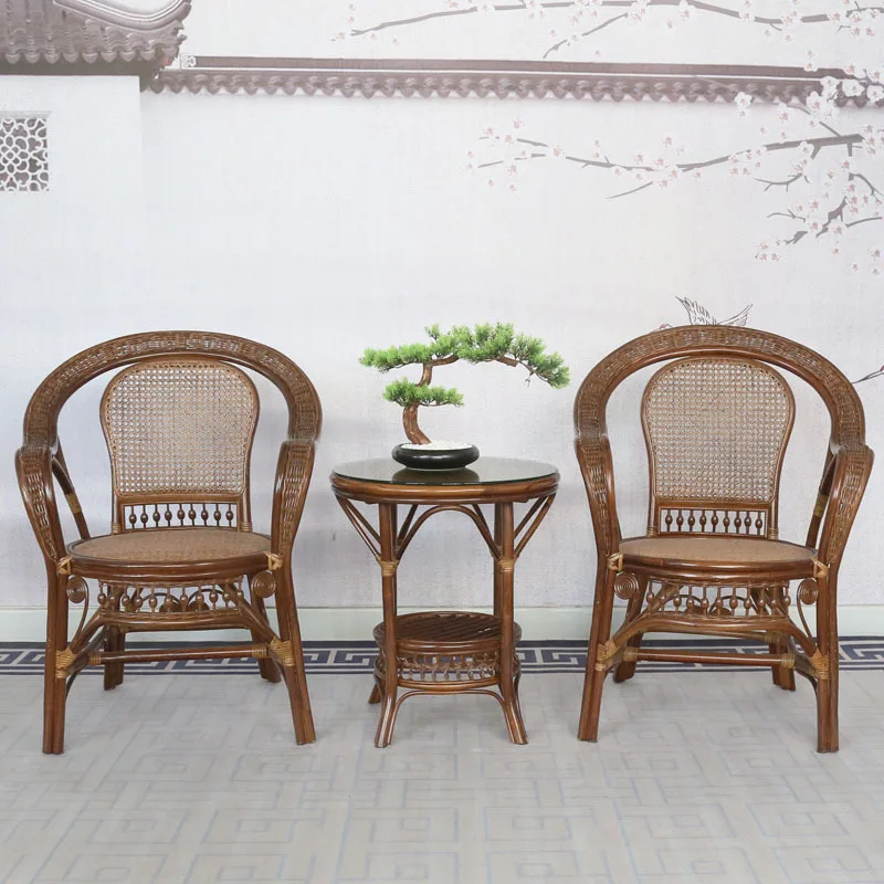 PYH rattan chair three-piece set of natural old-fashioned rattan classical combination living room study home
PYH rattan chair three-piece set of natural old-fashioned rattan classical combination living room study home