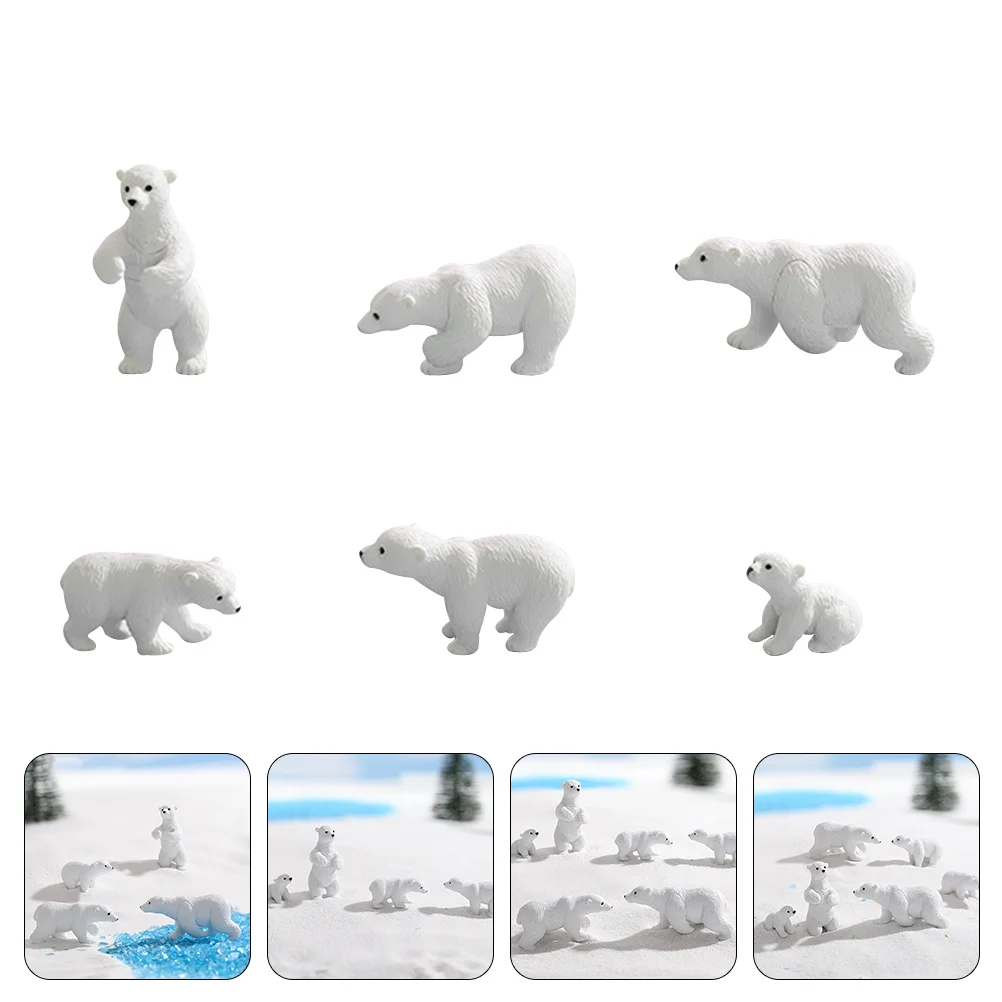 6 Pcs Mini Polar Bear Toys Fairy Figurines Resin Crafts White Adornment Miniature
6 Pcs Mini Polar Bear Toys Fairy Figurines Resin Crafts White Adornment Miniature