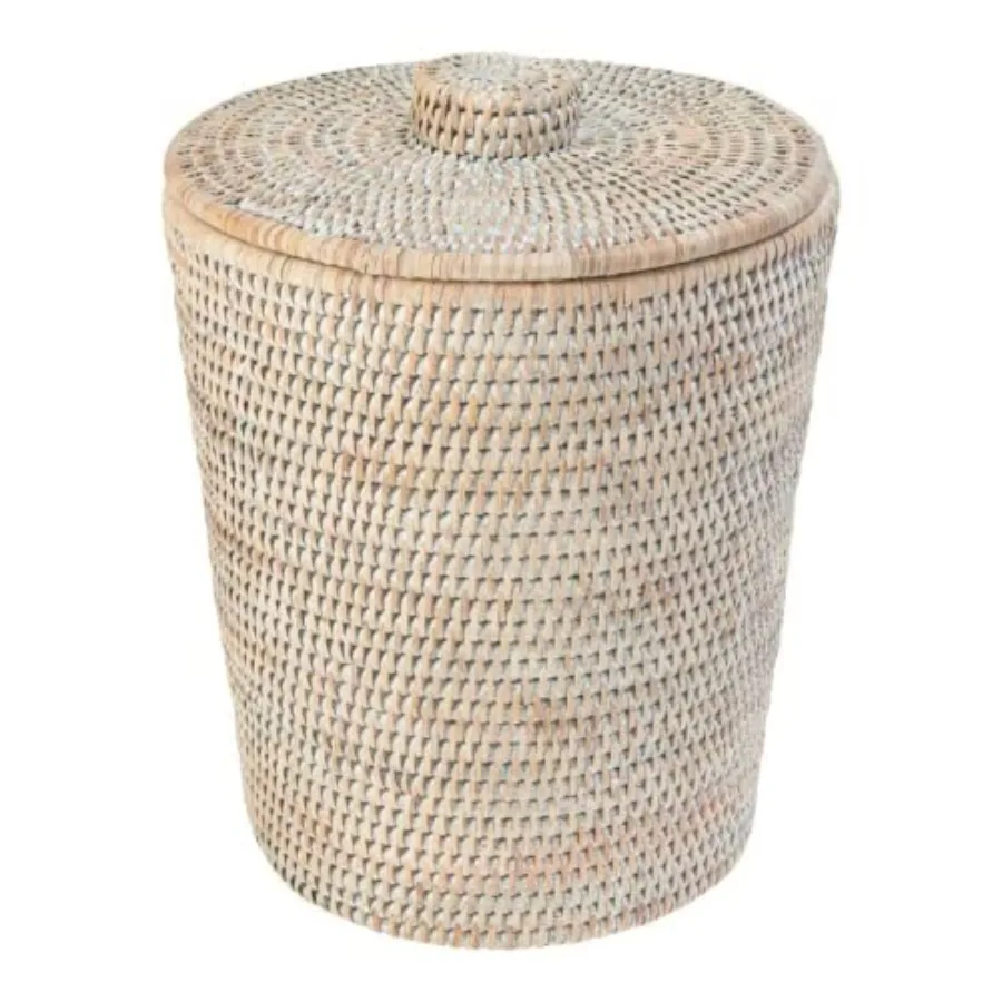La Jolla Rattan Round Waste Basket With Lid Plastic Insert 2 Gallon Woven Wastebasket for Bathroom Kitchen Office Living Room H
La Jolla Rattan Round Waste Basket With Lid Plastic Insert 2 Gallon Woven Wastebasket for Bathroom Kitchen Office Living Room H