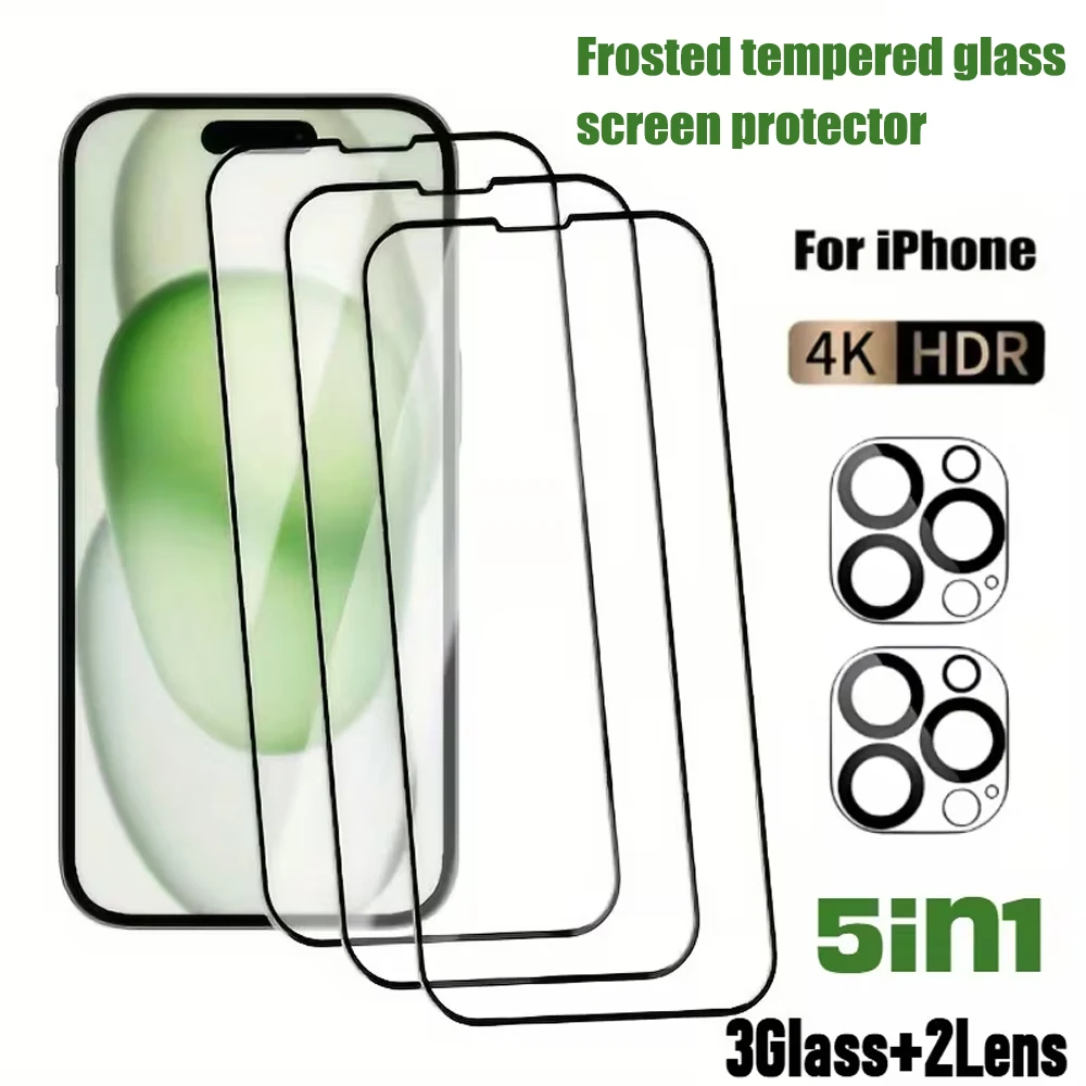 5Pcs Matte Tempered Glass For iPhone 17 Pro Max 16 15 14 12 11 13 Pro Max And HD lens film For iPhone 16Plus 17 Air Protectors
5Pcs Matte Tempered Glass For iPhone 17 Pro Max 16 15 14 12 11 13 Pro Max And HD lens film For iPhone 16Plus 17 Air Protectors