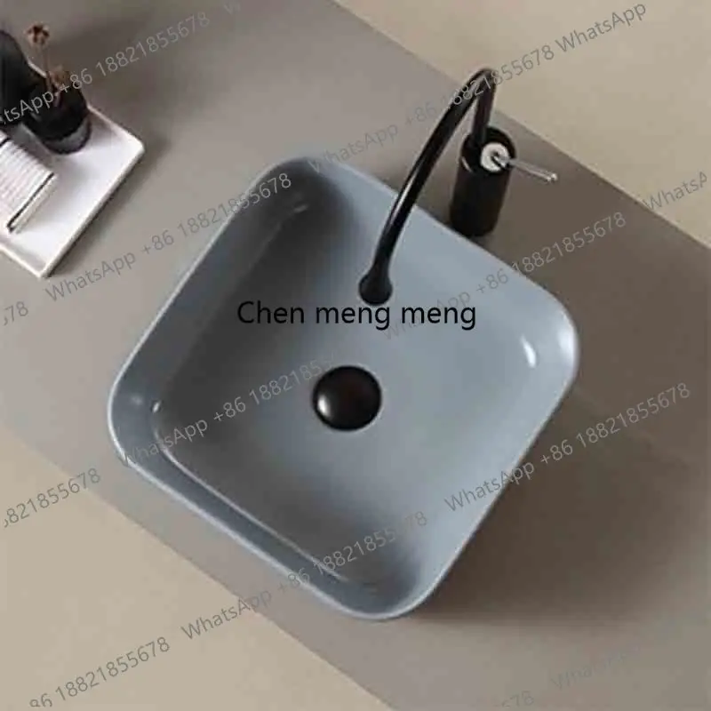 Square Nordic Art Basin Grey Countertop Sink Balcony Basin Bathroom Basin Washbasin Industrial Style Retro Washroom Ceramic Sink
Square Nordic Art Basin Grey Countertop Sink Balcony Basin Bathroom Basin Washbasin Industrial Style Retro Washroom Ceramic Sink