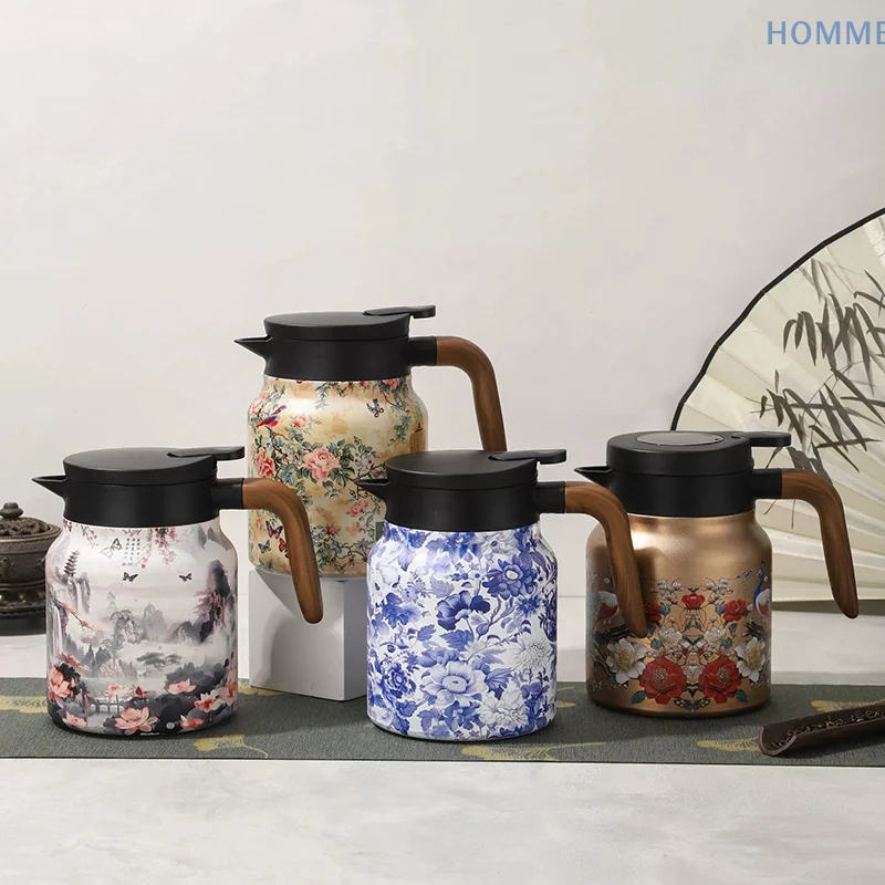 Old-fashioned Floral Design Teapot with Wooden Handle, Features Insulation and Tea Strainer for Household
Old-fashioned Floral Design Teapot with Wooden Handle, Features Insulation and Tea Strainer for Household
