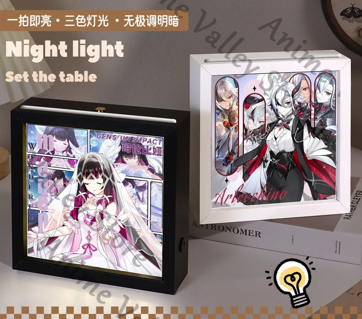 Аниме Genshin Impact Flins Columbina Arlecchino Skirk Косплей Фоторамка Ночник Мультфильм Трехцветный Ночник Рождественский Подарок
Аниме Genshin Impact Flins Columbina Arlecchino Skirk Косплей Фоторамка Ночник Мультфильм Трехцветный Ночник Рождественский Подарок