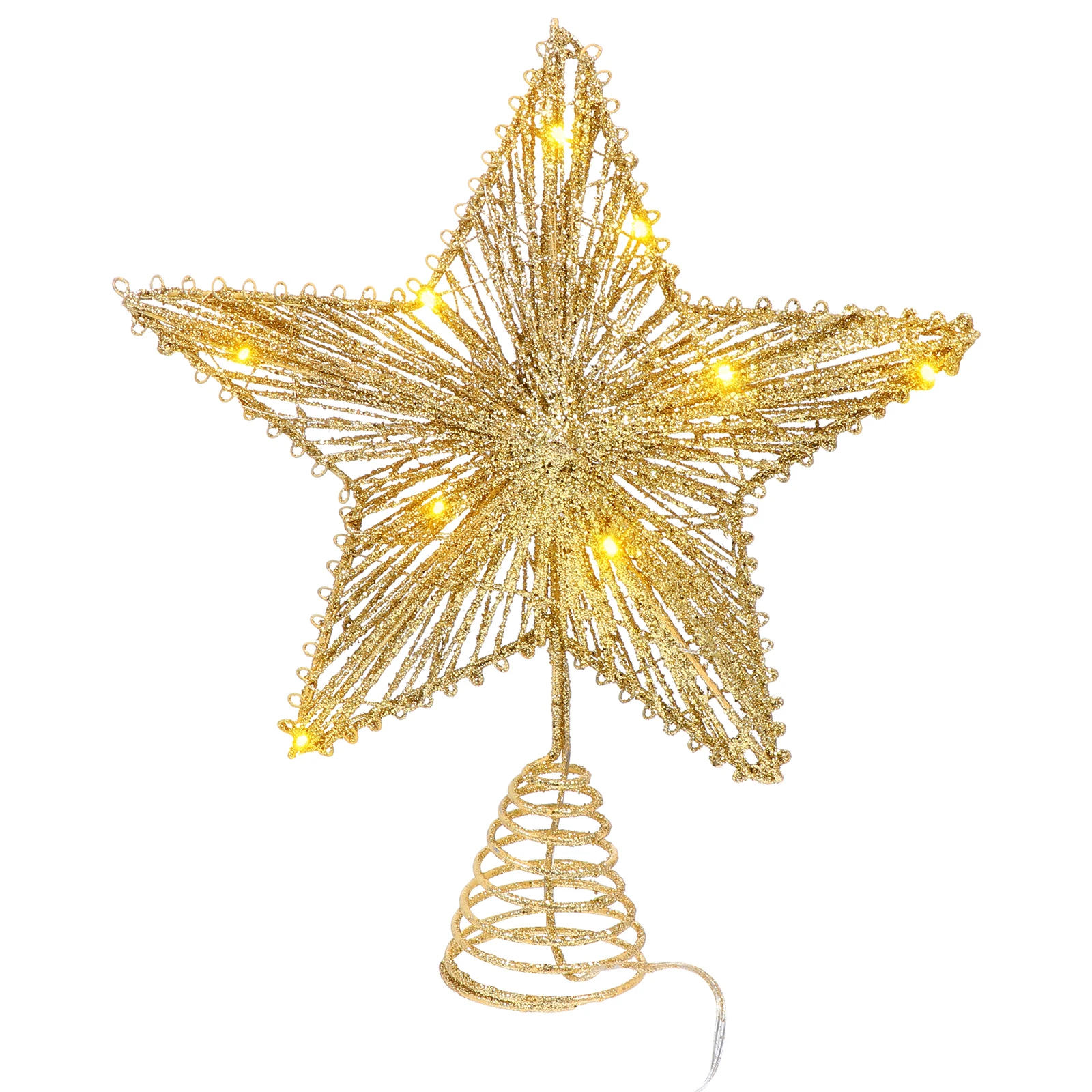 Iron Xmas Tree Top Star Decor Lightweight Compact Christmas Party DIY nament Home Supply Star Shaped Light
Iron Xmas Tree Top Star Decor Lightweight Compact Christmas Party DIY nament Home Supply Star Shaped Light