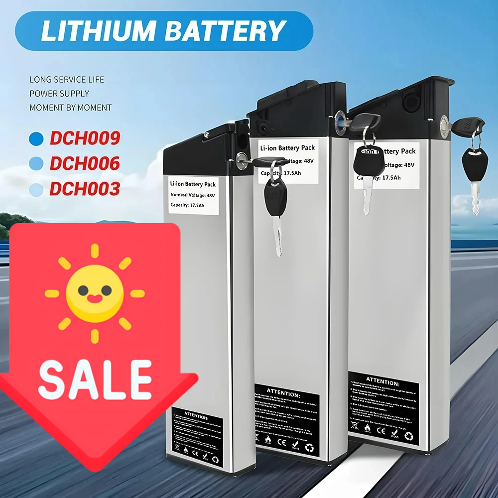 48V 17Ah 15Ah 12.8Ah 10.4Ah 36V 10Ah 12Ah 15Ah 52V 12.5Ah 15Ah 17Ah DCH-003 DCH-006 DCH-009 350W~1000W Motor battery
48V 17Ah 15Ah 12.8Ah 10.4Ah 36V 10Ah 12Ah 15Ah 52V 12.5Ah 15Ah 17Ah DCH-003 DCH-006 DCH-009 350W~1000W Motor battery