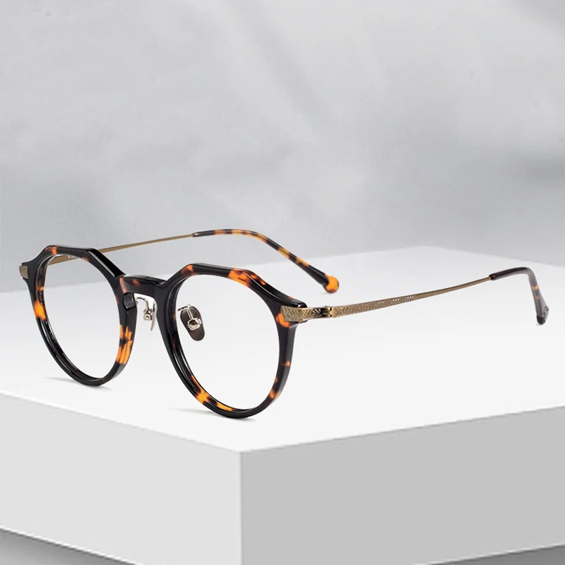 High Quality Titanium Acetate Men's Eyewear Handmade Vintage Round Eyeglasses Women Japanese Brand Trendy Retro Glasses Frame
High Quality Titanium Acetate Men's Eyewear Handmade Vintage Round Eyeglasses Women Japanese Brand Trendy Retro Glasses Frame