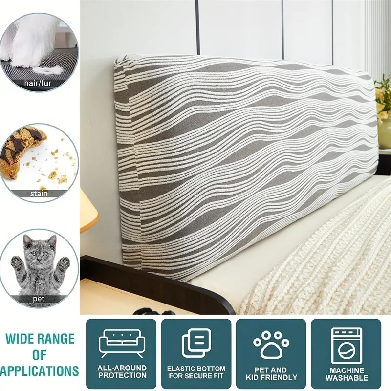 Jacquard Bed Headboard Cover All-Inclusive Design Solid Color Elastic Protection Headboard Protection for Single Double King
Jacquard Bed Headboard Cover All-Inclusive Design Solid Color Elastic Protection Headboard Protection for Single Double King