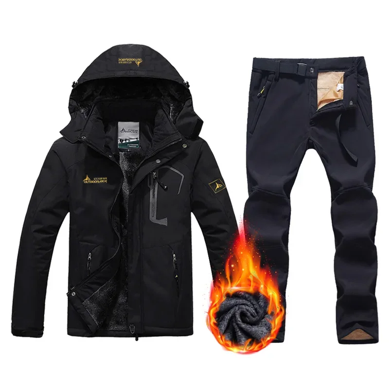Outdoor Men's Ski Suit Snowboard Wear Set Winter Male Snow Fleece Jackets Pants Overalls For Husband Waterproof Windproof Hooded
Outdoor Men's Ski Suit Snowboard Wear Set Winter Male Snow Fleece Jackets Pants Overalls For Husband Waterproof Windproof Hooded