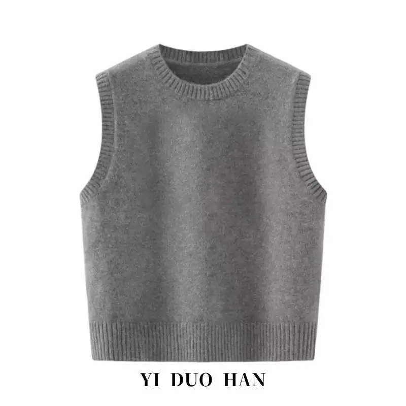 Женский вязаный жилет из чистой шерсти с круглым вырезом, без рукавов, для весны и осени, для многослойных образов, с открытыми плечами, для повседневной носки
Женский вязаный жилет из чистой шерсти с круглым вырезом, без рукавов, для весны и осени, для многослойных образов, с открытыми плечами, для повседневной носки