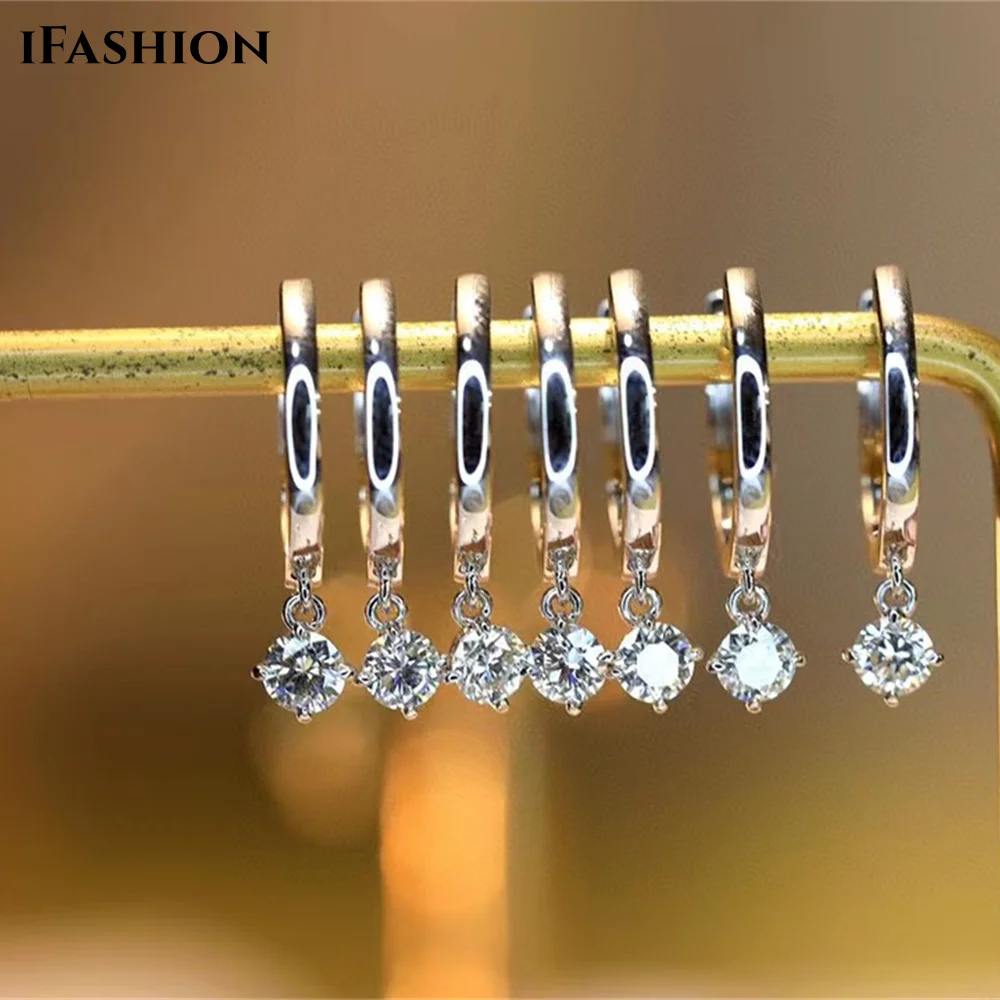 IFASHION 100% 18K White Gold Au750 Women Stud Earrings Real Natural Diamond Earring Fashion Design Luxury Jewelry
IFASHION 100% 18K White Gold Au750 Women Stud Earrings Real Natural Diamond Earring Fashion Design Luxury Jewelry